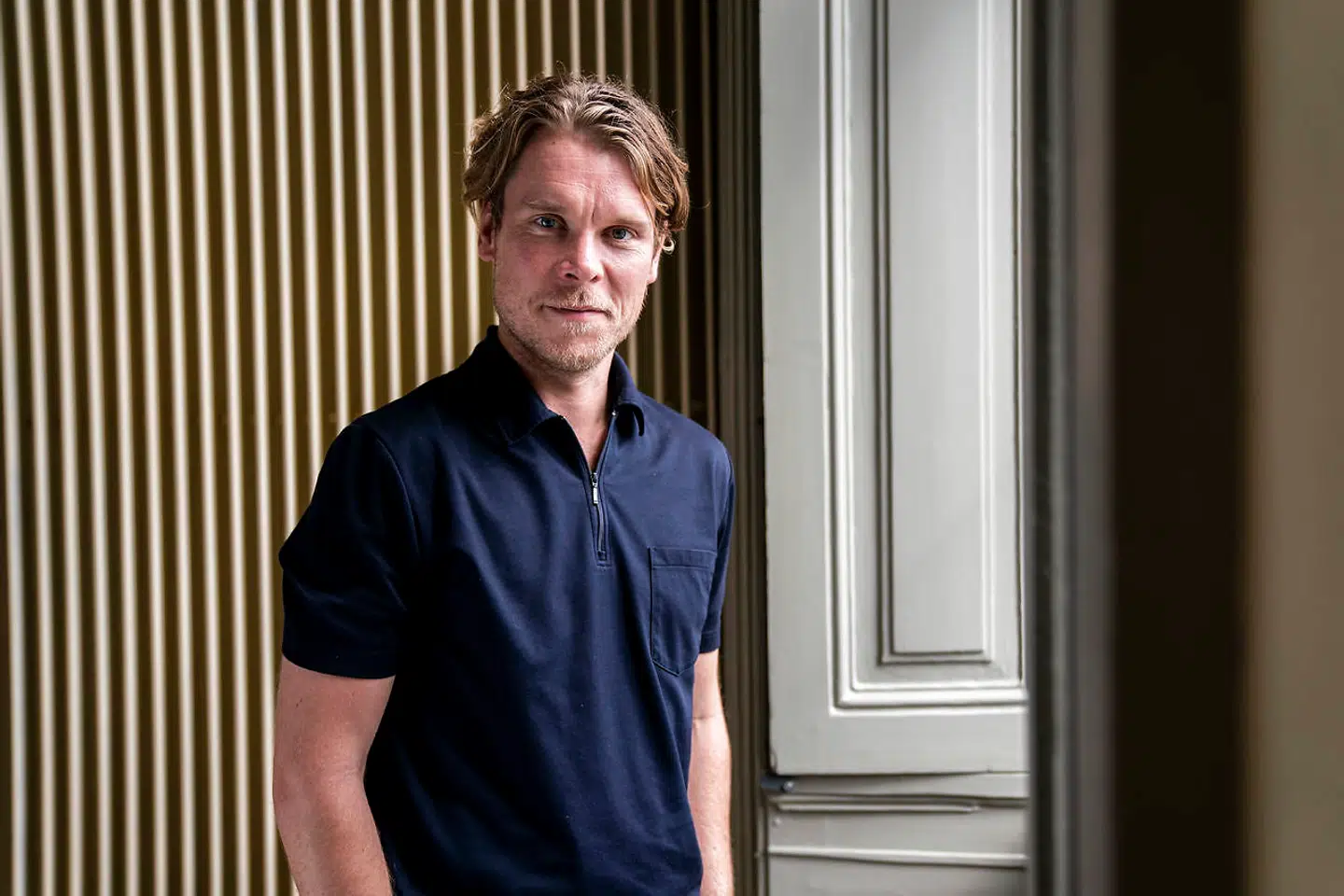 Skuespiller Thue Ersted Rasmussen, da TV 2 holder pressemøde på tv-serien 'Sygeplejeskolen IV' på Medicinsk Museum i København 16. september 2021. (Foto: Ida Marie Odgaard/Ritzau Scanpix)
