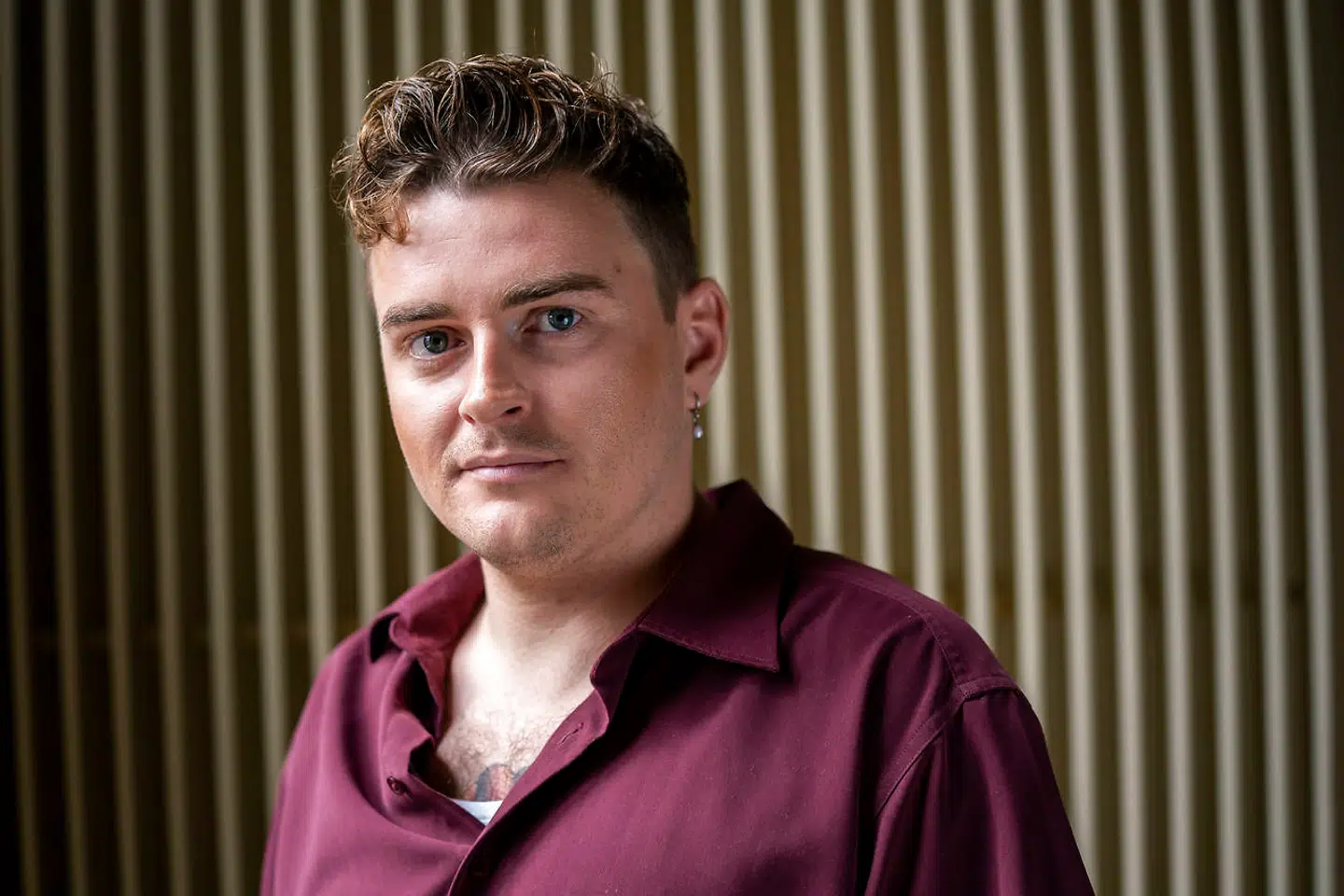 Skuespiller Jesper Groth, da TV 2 holder pressemøde på tv-serien 'Sygeplejeskolen IV' på Medicinsk Museum i København torsdag 16. september 2021. (Foto: Ida Marie Odgaard/Ritzau Scanpix)