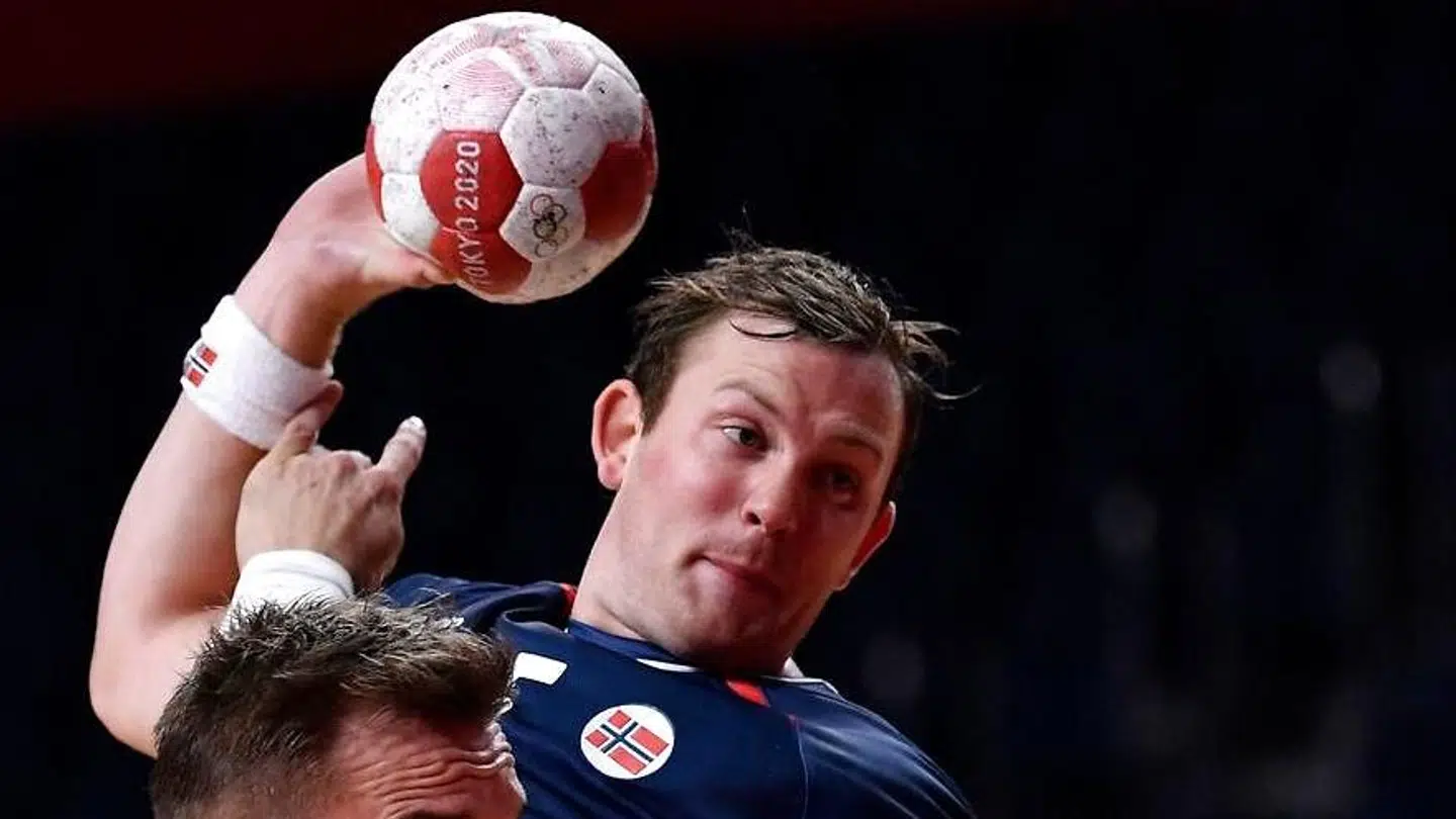 Sander Sagosen i aktion for Norge til OL. Den 26-årige verdensstjerne etablerede sig for alvor i verdenstoppen i Aalborg, som han forlod i 2017.