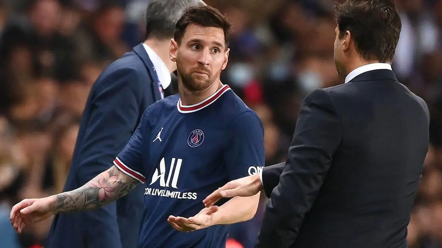Sådan så det ud, da Messi søndag blev skiftet ud efter 75 minutter.