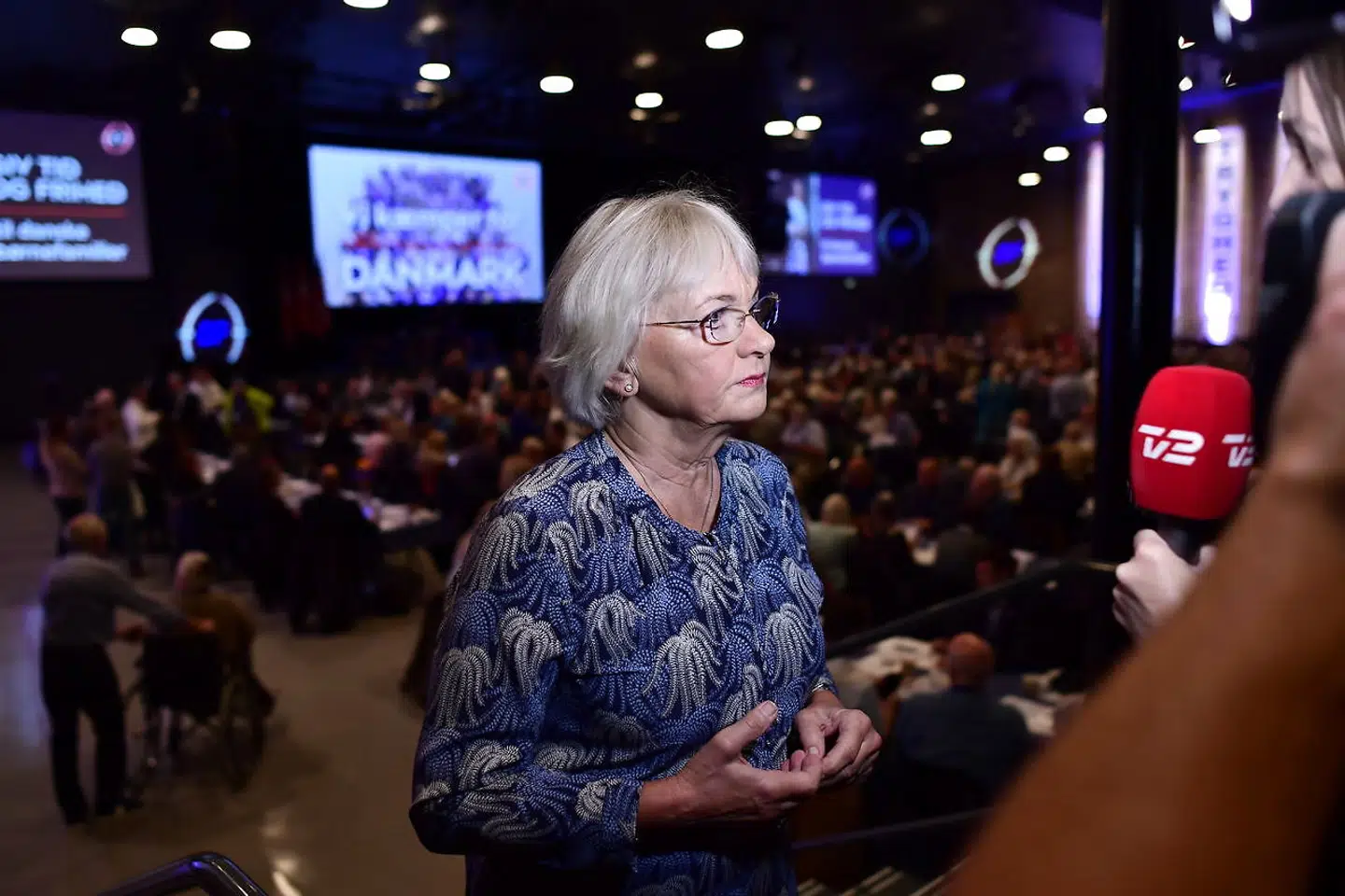 Pia Kjærsgaard under Dansk Folkepartis årsmøde i MCH Herning Kongrescenter lørdag den 18. september 2021.