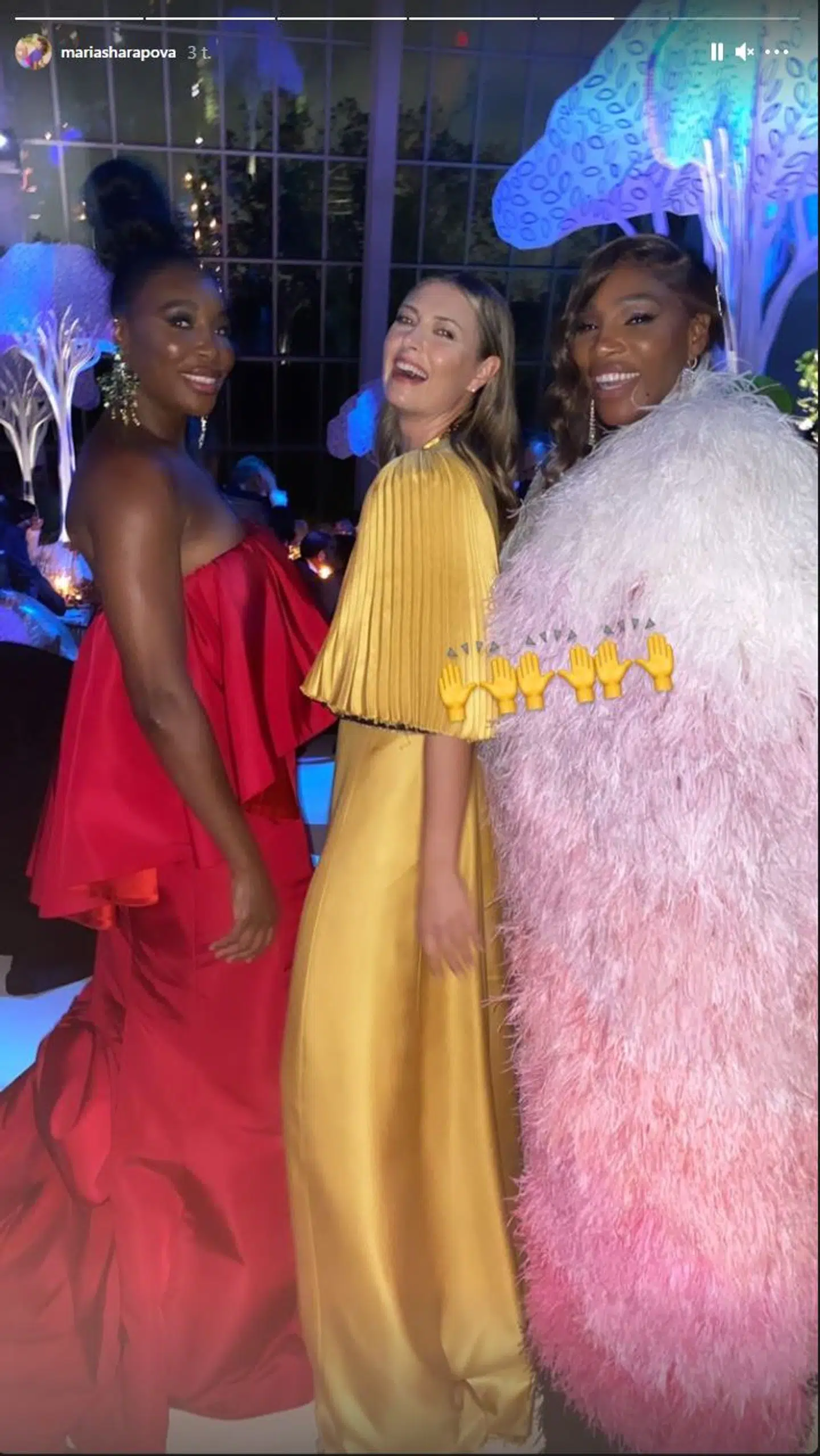 Venus Williams, Maria Sharapova og Serena Williams.