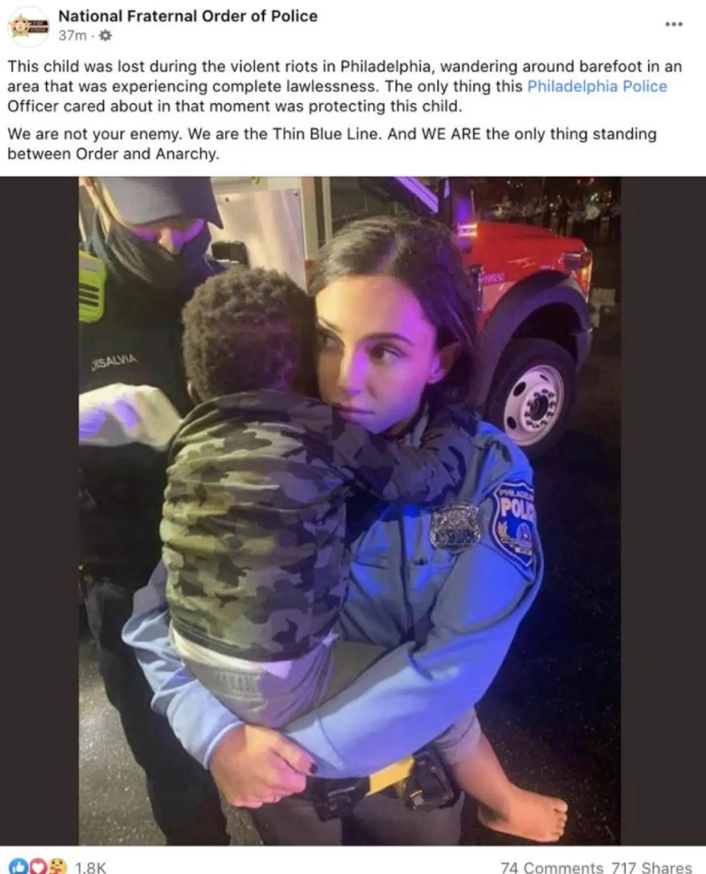 Sådan så Facebook-opslaget ud.