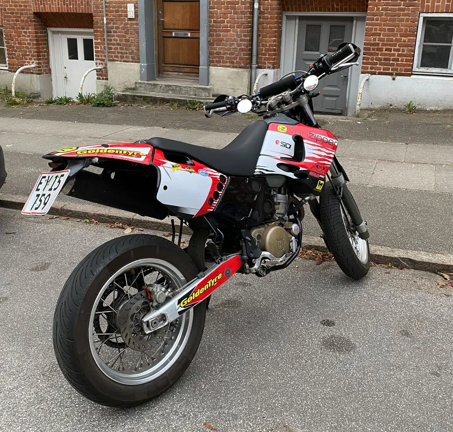 Kristian Bechs nye motorcykel til 50.000 kroner blev stjålet mandag aften.