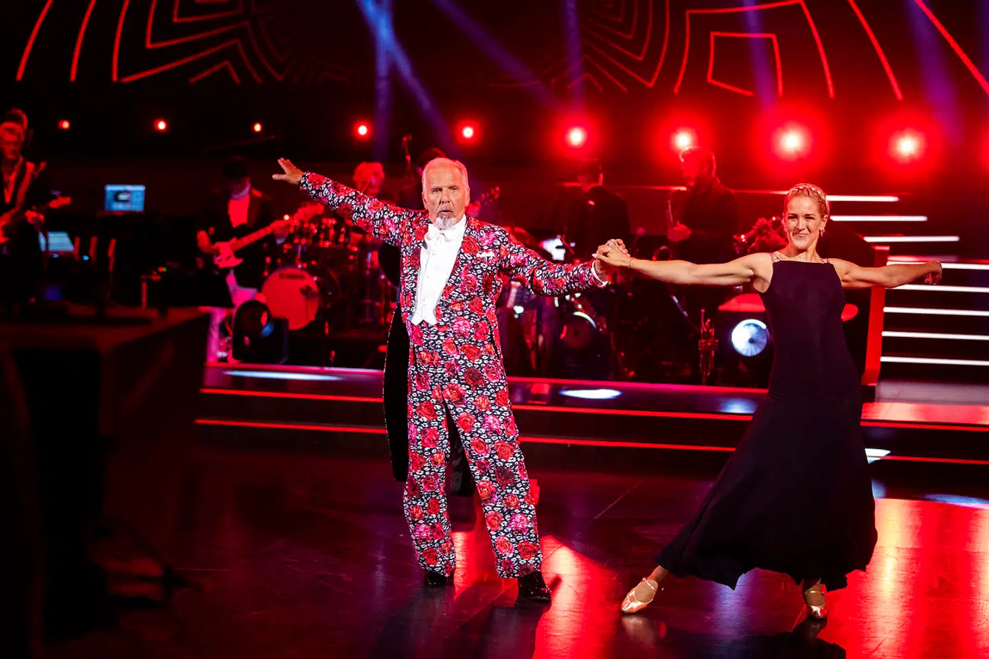 Jacob Haugaard og Camilla Dalsgaard under showet fredag.