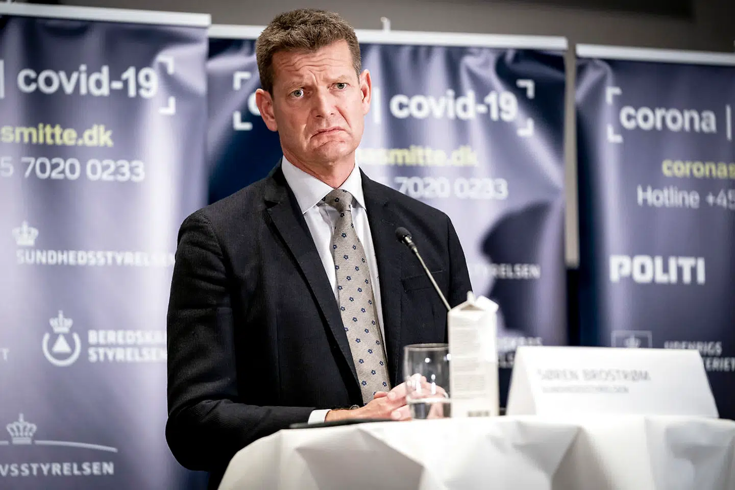 Direktør i Sundhedsstyrelsen Søren Brostrøm under pressemøde med status på covid-19 i Danmark og præsentation af en plan for vaccinationsindsatsen mod covid-19 i Eigtveds Pakhus i København 26. november 2020. (Foto: Mads Claus Rasmussen/Ritzau Scanpix)