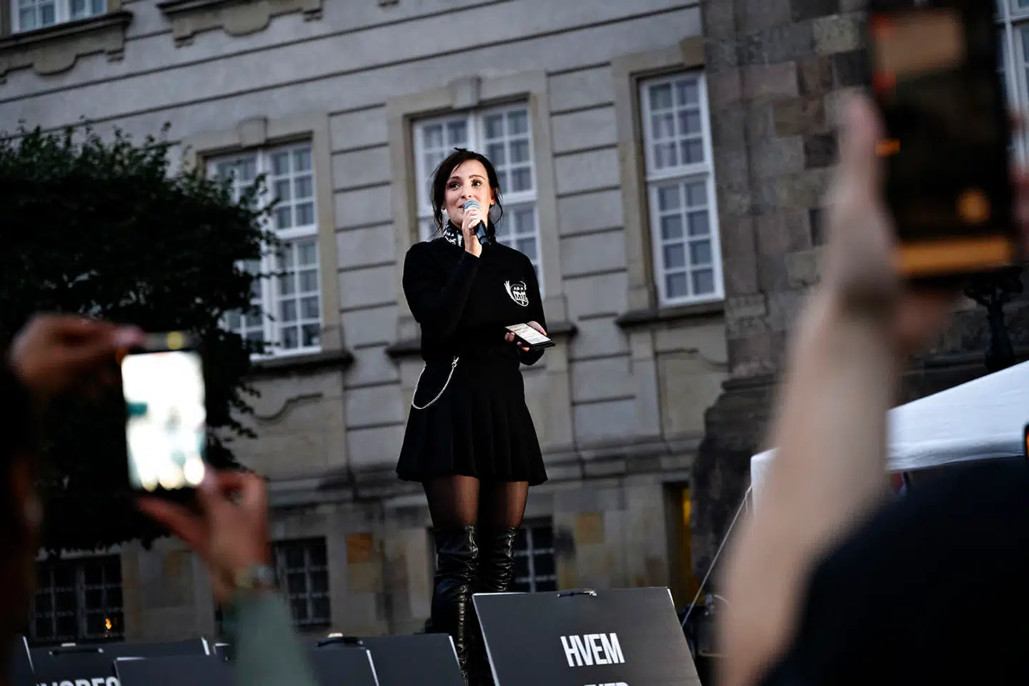 Nanna "Fri" Høpfner holder tale. (Foto: Philip Davali/Ritzau Scanpix)