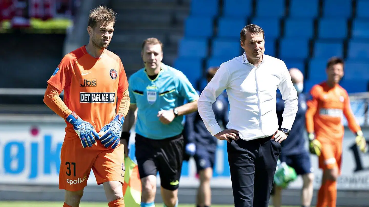 Mikkel Andersen (tv.) har tidligere spillet i FC Midtjylland.
