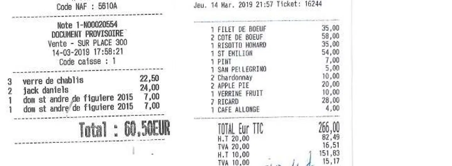 På messens næstsidste aften i 2019 gæstede Aalborg-kvartetten restauranten 13.31, hvor risottoen og cote de boeuf blev skyllet ned med vin fra Saint-Émilion, Chardonnay og syv glas pastis. Forinden blev der drukket Jack Daniels på en nærliggende bar.