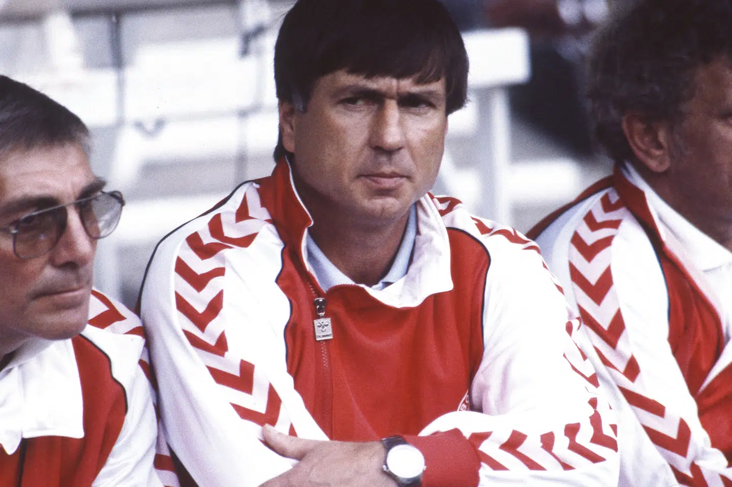 Sepp Piontek førte Danmark til EM i 1984, hvor det blev til nederlag i semifinalen efter straffesparkskonkurrence mod Spanien. Sven Simon/Ritzau Scanpix
