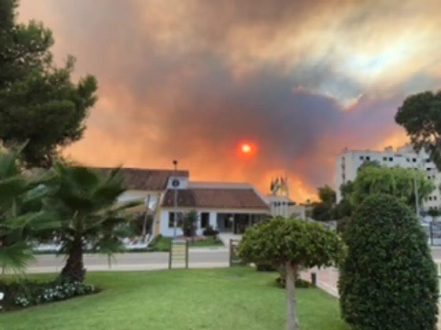 Sådan så det ud torsdag i den spanske kystby.
