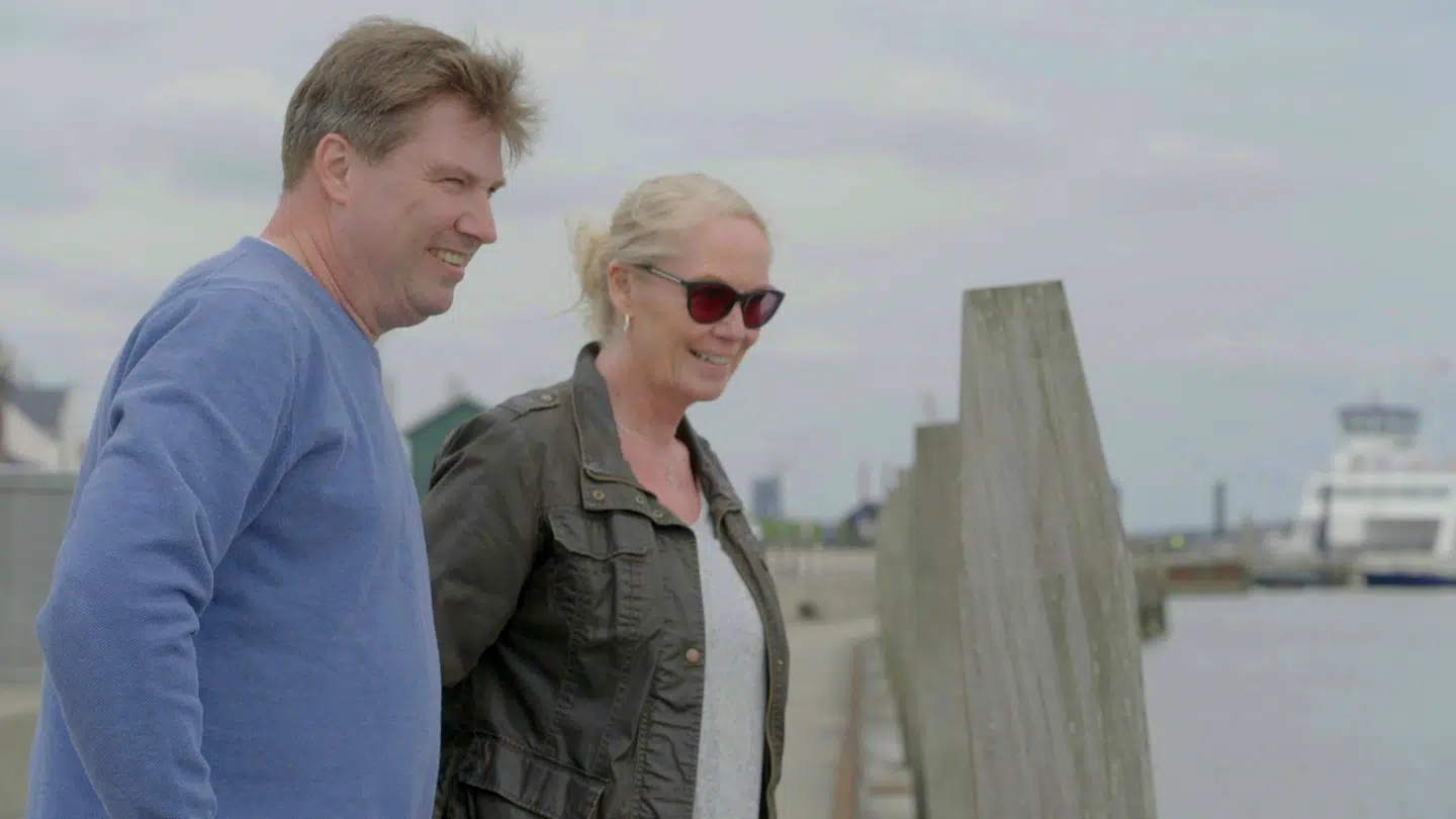 Christina Gouveia og Michael Dalgaard på bryllupsrejse på Fanø.