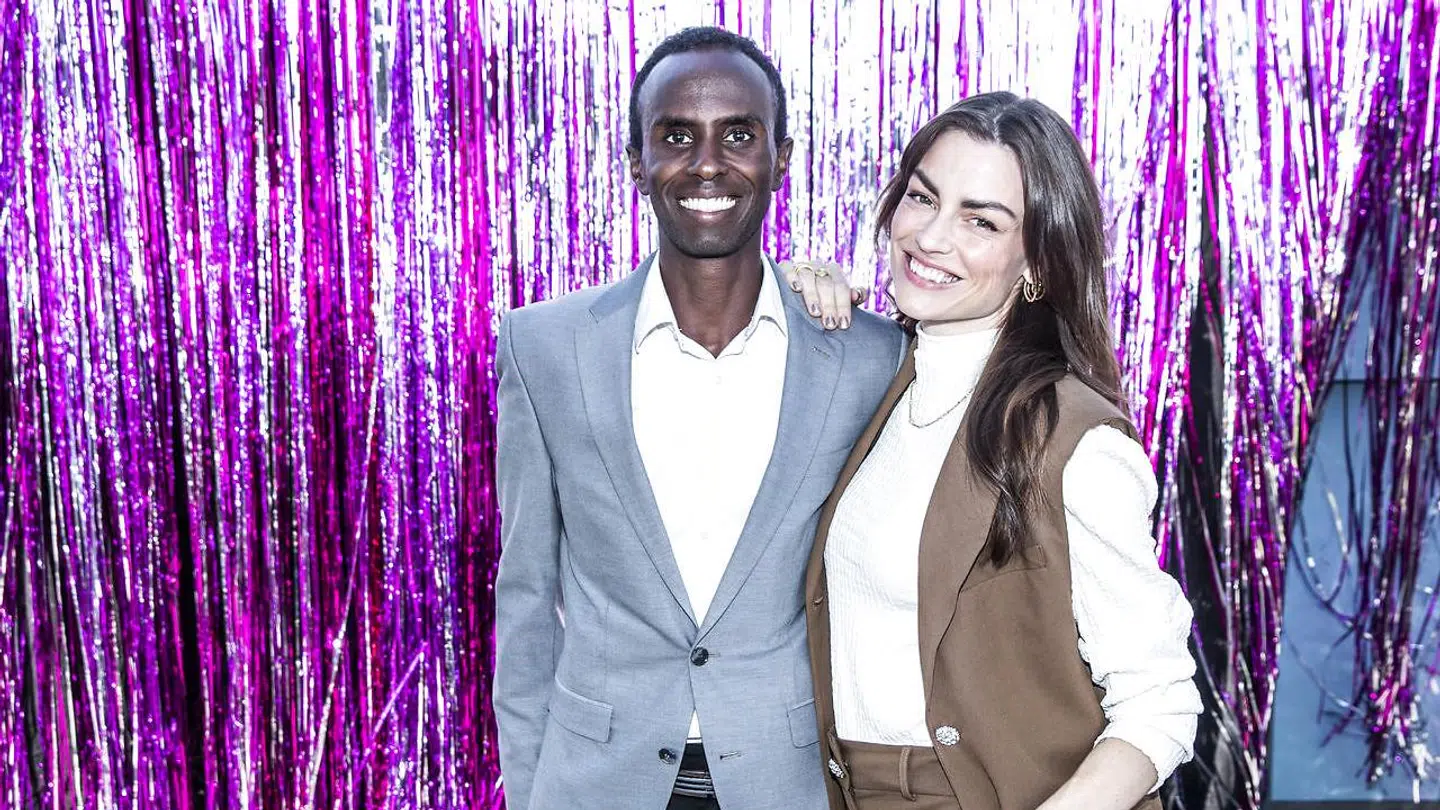 Maratonløber Abdi Ulad og danser Malene Østergaard.