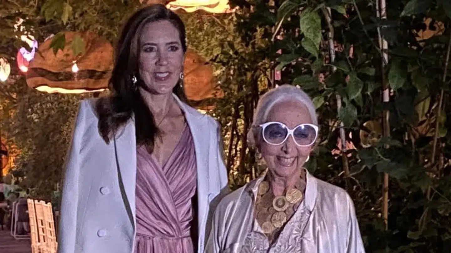 Kronprinsessen ankom til Rossana Orlandis gallamiddag.