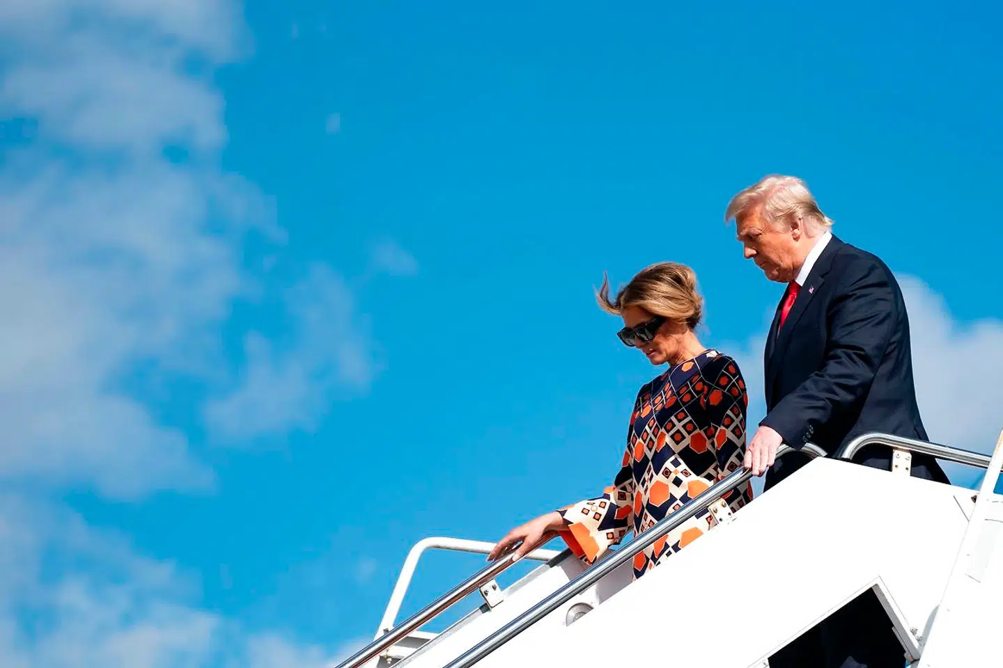 ARKIVFOTO af Donald og Melania Trump fra januar i år.