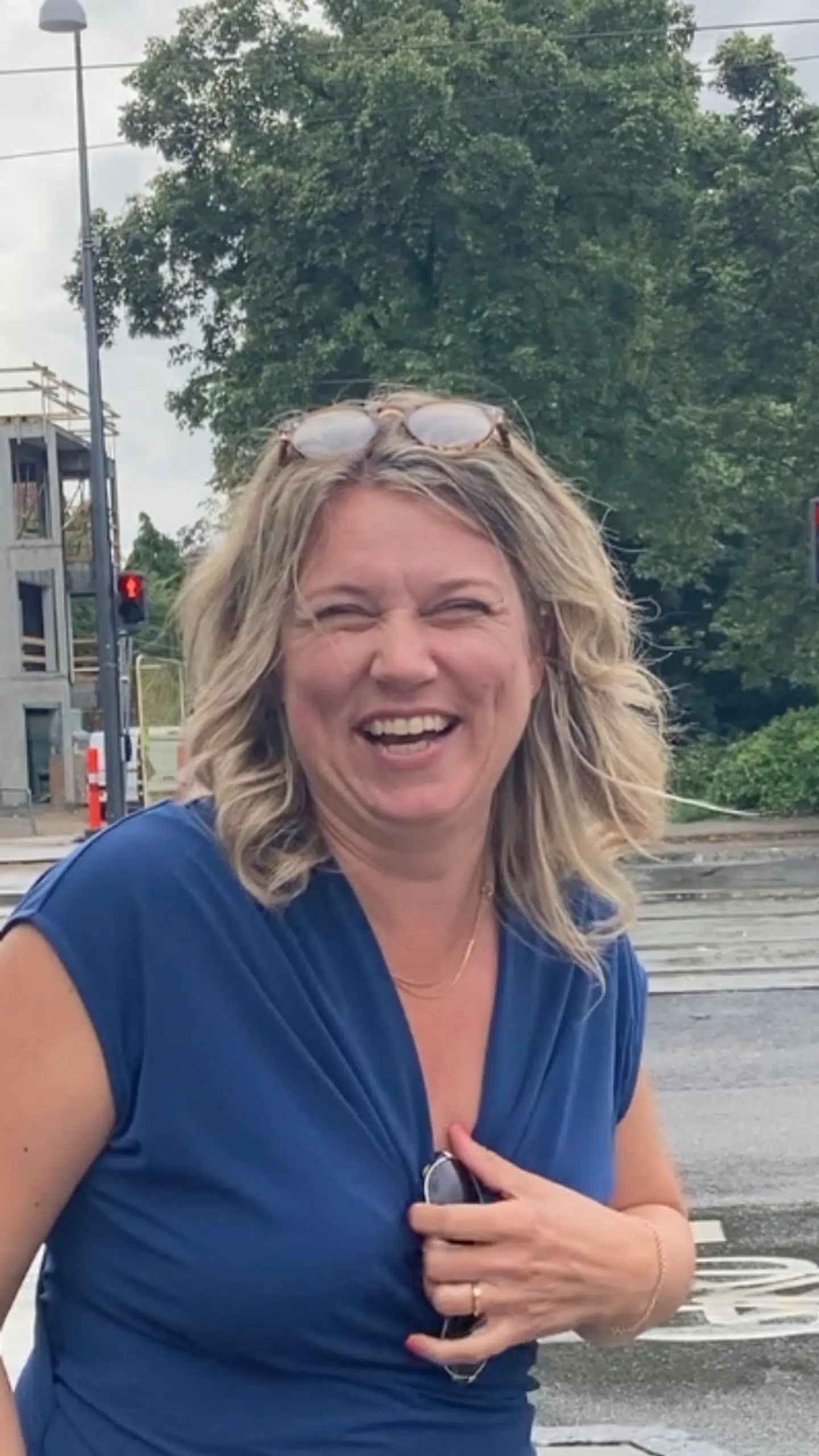 Sådan så det ud, da Anette Killerup fandt ud af, hvad der foregik på storskærmen.