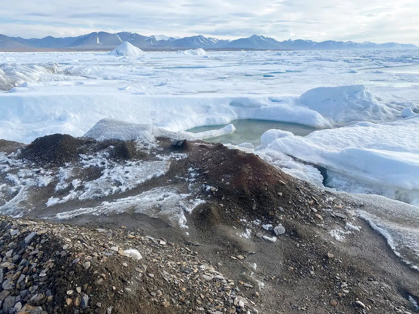 Jorden på den nye ø er sandbund og moræne.