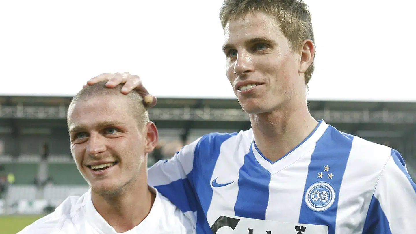 Jonas Borring (th.) med Johan Absalonsen, der selv kunne have optrådt på listen, hvis ikke han var skiftet på en fri transfer til FCK.