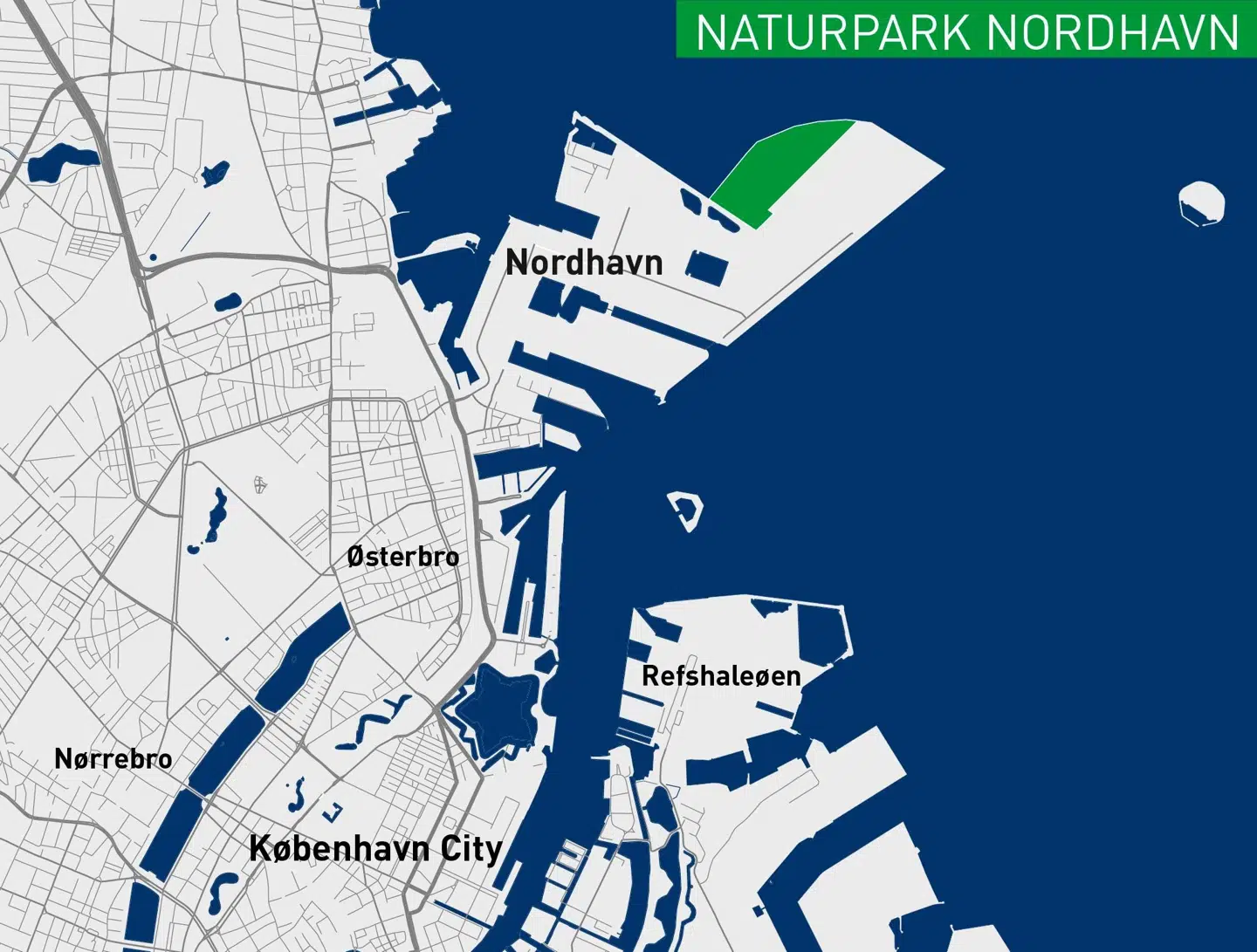 Her skal området helt præcist ligge. Foto: By og Havn