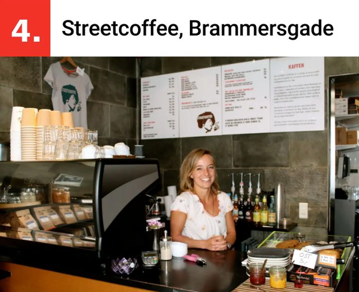 Selvom der er kaffe på kanden derhjemme, så vælger Line Franck oftest at tage turen til Streetcoffee i Brammersgade for at få slukket kaffetørsten.