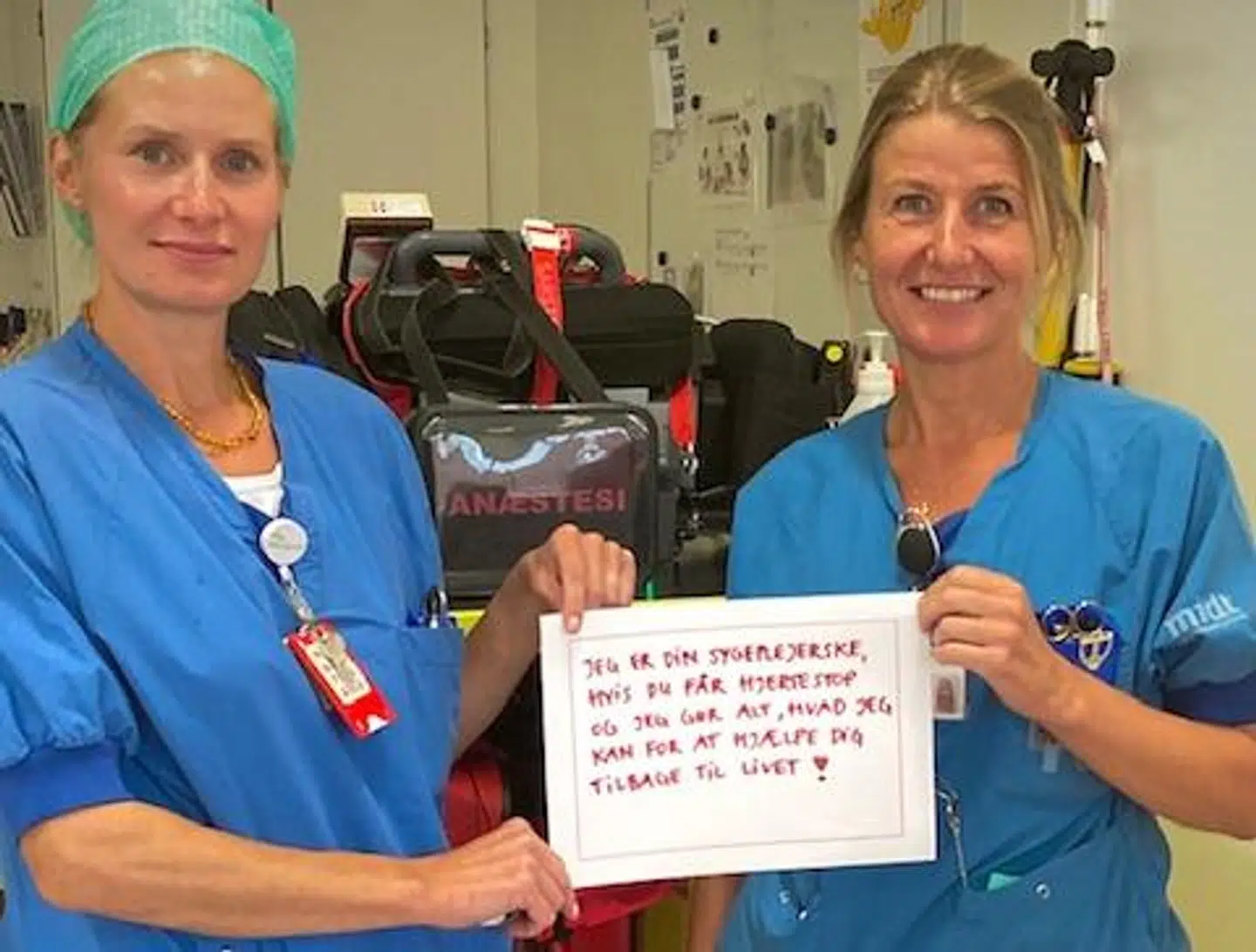 De to narkosesygeplejersker Lisbeth Appel Østergaard og Lotte Jacobsen Schumacher.