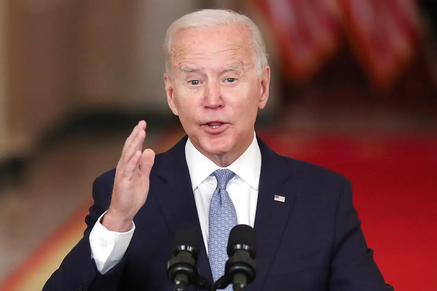 Joe Biden holdt tale tirsdag aften.