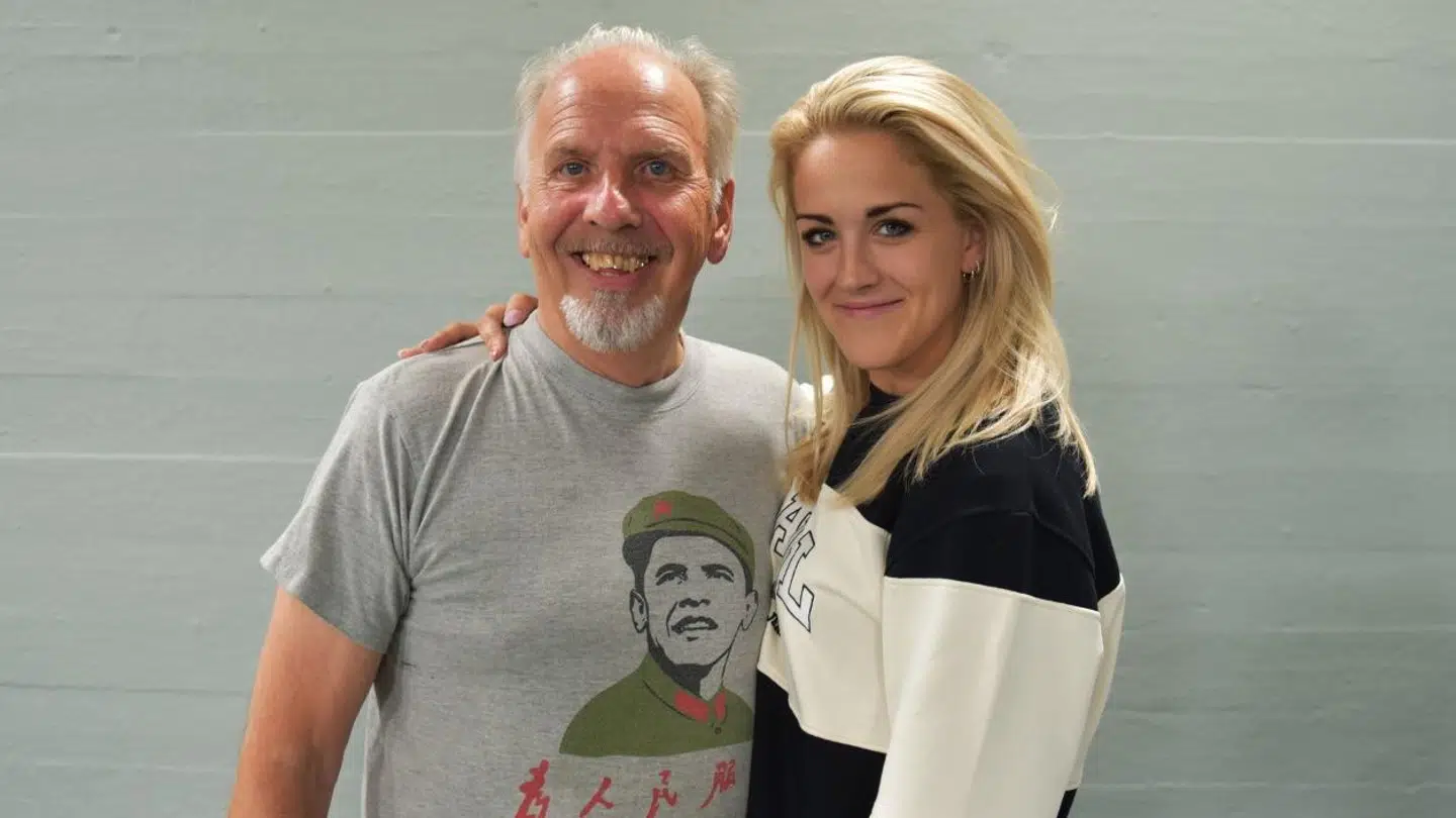 Entertainer Jacob Haugaard og danser Camilla Sofie Dalsgaard.