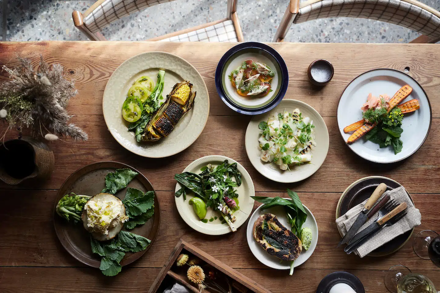 Menukortet på »Lade 609« har fokus på vegetariske retter og økologi.