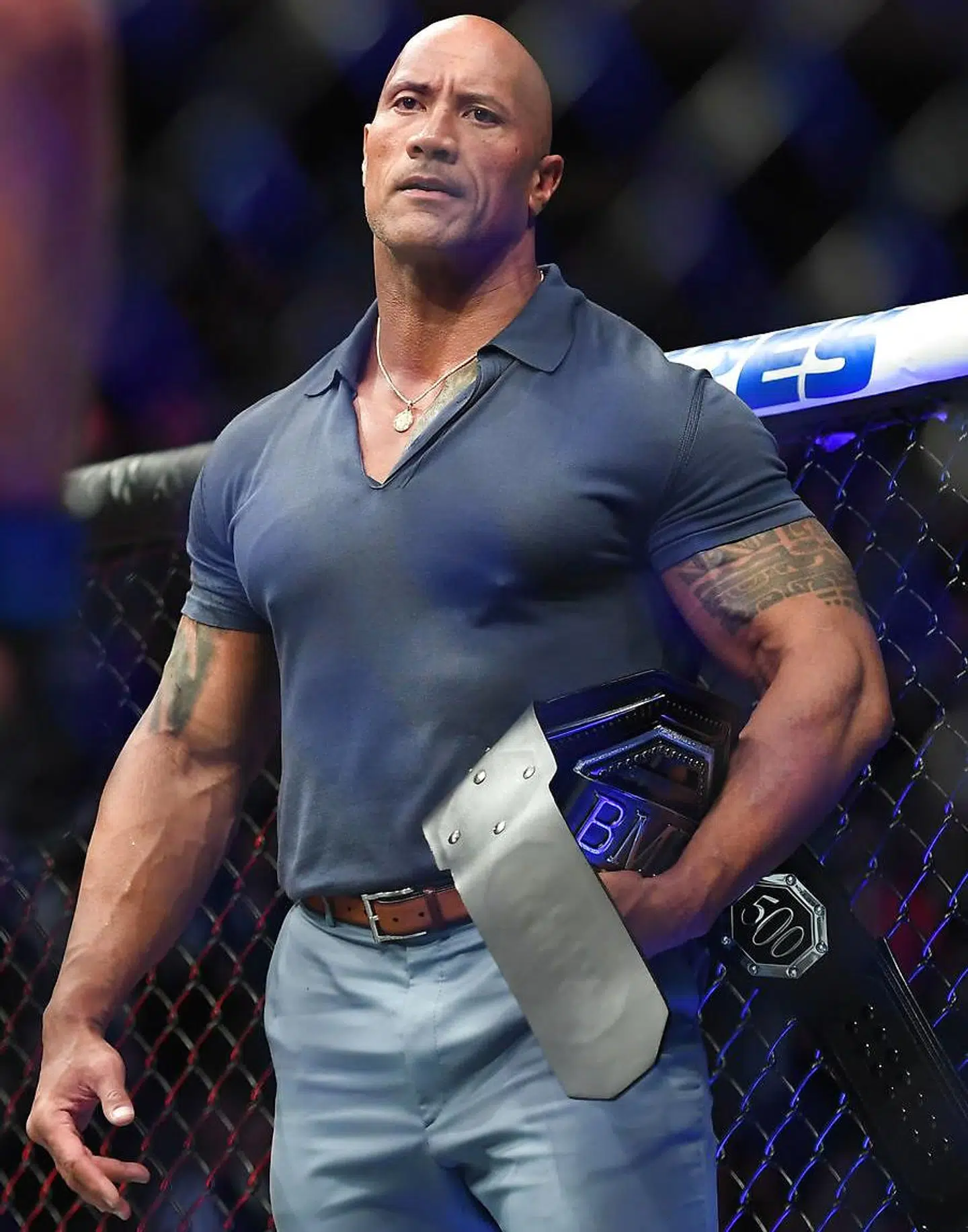 Sådan her ser den rigtige Dwayne 'The Rock' Johnson ud.