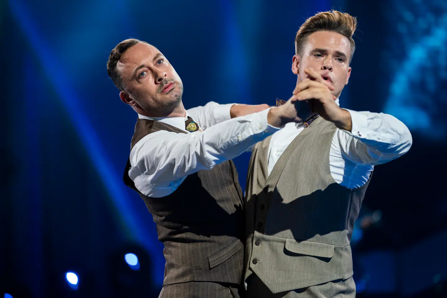 Jakob Fauerby og Silas Holst i en slowfox i 'Vild med dans' 2019.