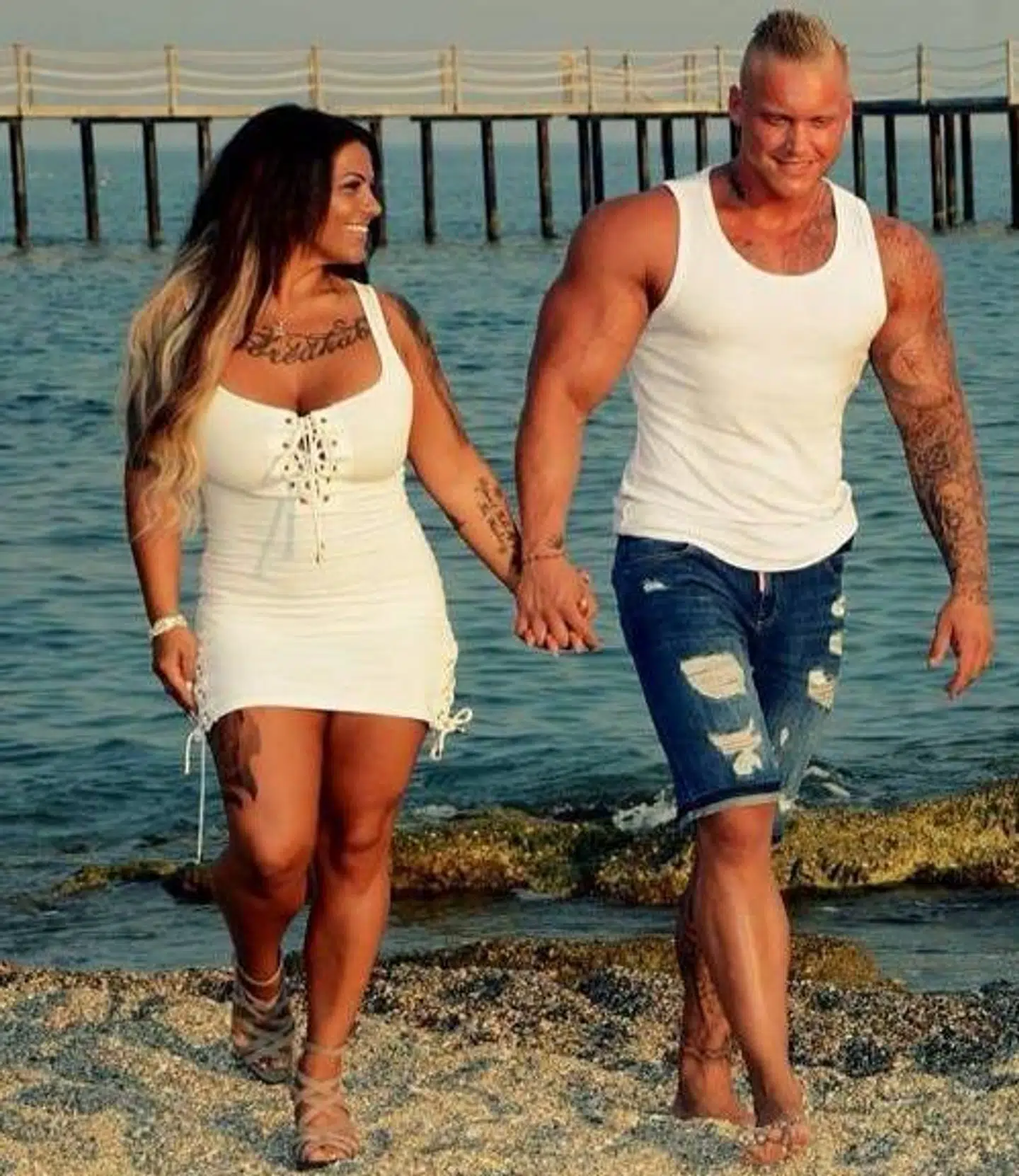 Simona Chira og Patrick Teichert før ulykken. Privatfoto.