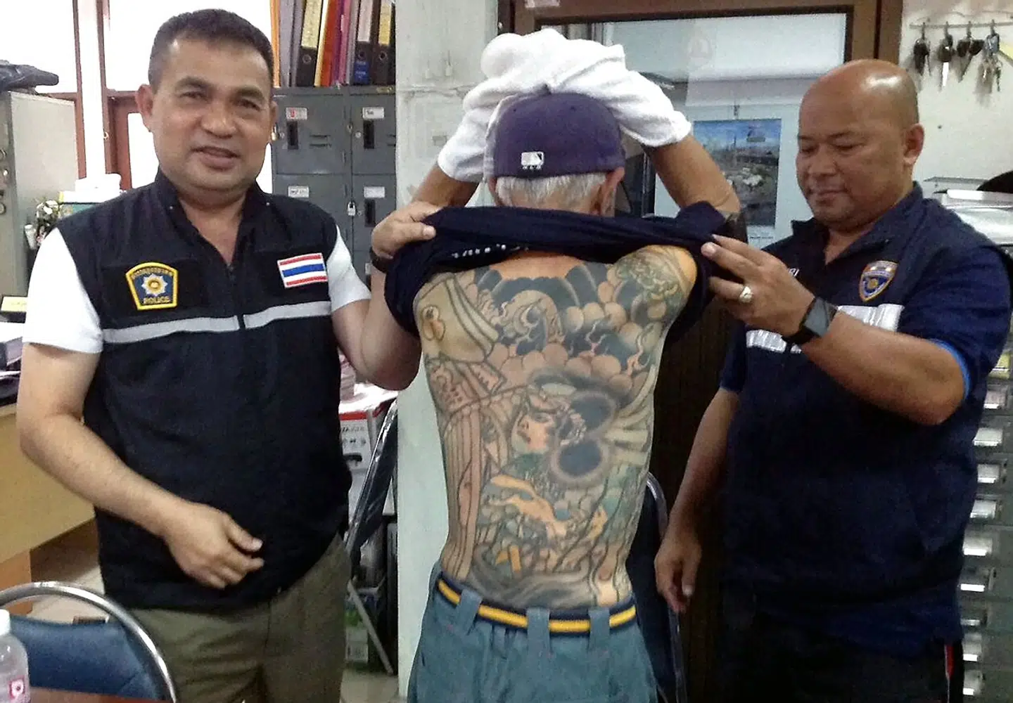 Den japanske yakuzaboss Shigeharu Shirai bliver undersøgt, efter han blev anholdt i Thailand 10. januar 2018. Han var eftersøgt af japansk politi i over et årti.