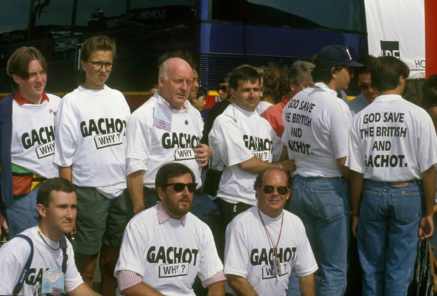 Belgiske fans protesterede mod den dom, der sendte Bertrand Gachot i fængel i England.