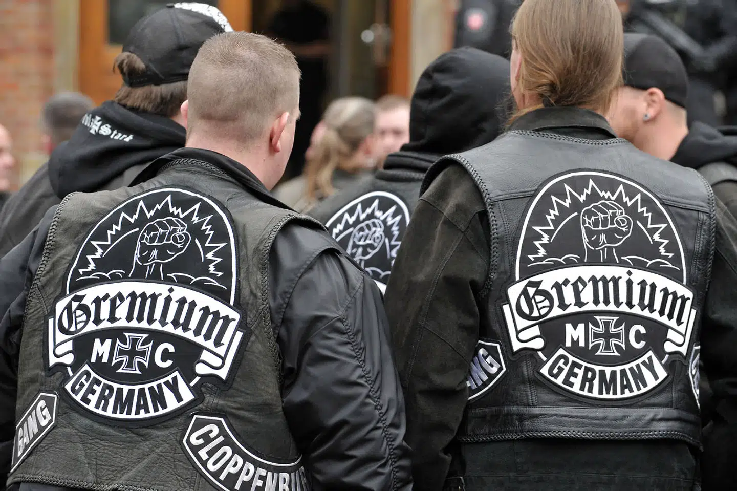 Tyske medlemmer af Gremium MC. Foto: Carmen Jaspersen dpa/lni