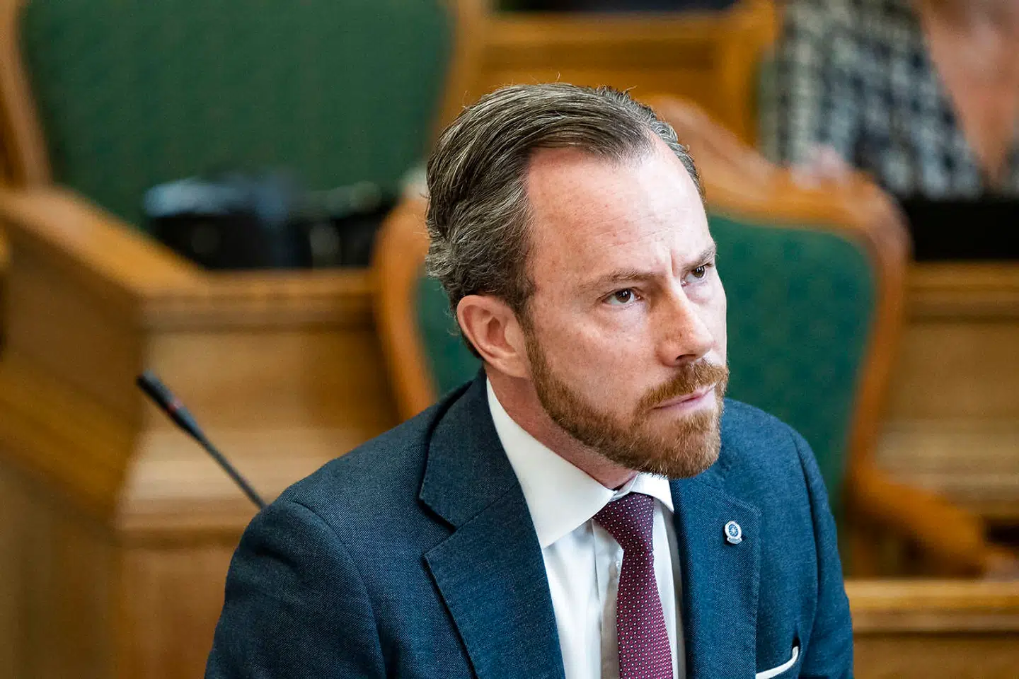 Jakob Ellemann-Jensen (V) under folketingets afslutningsdebat i folketingssalen, onsdag den 2. juni 2021.. (Foto: Emil Helms/Ritzau Scanpix)