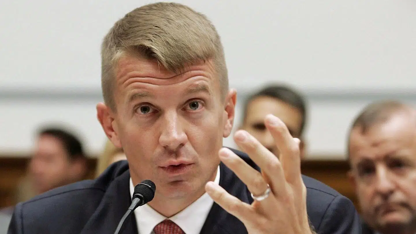 Erik Prince til høring i den amerikanske kongres i 2007, da han stadig var direktør for Blackwater.
