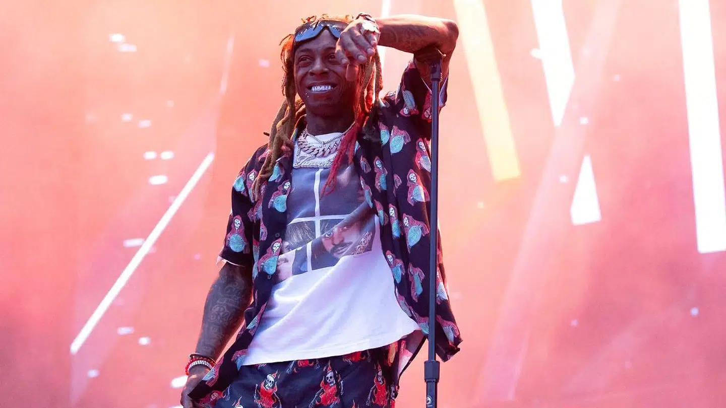 Lil Wayne på scenen.