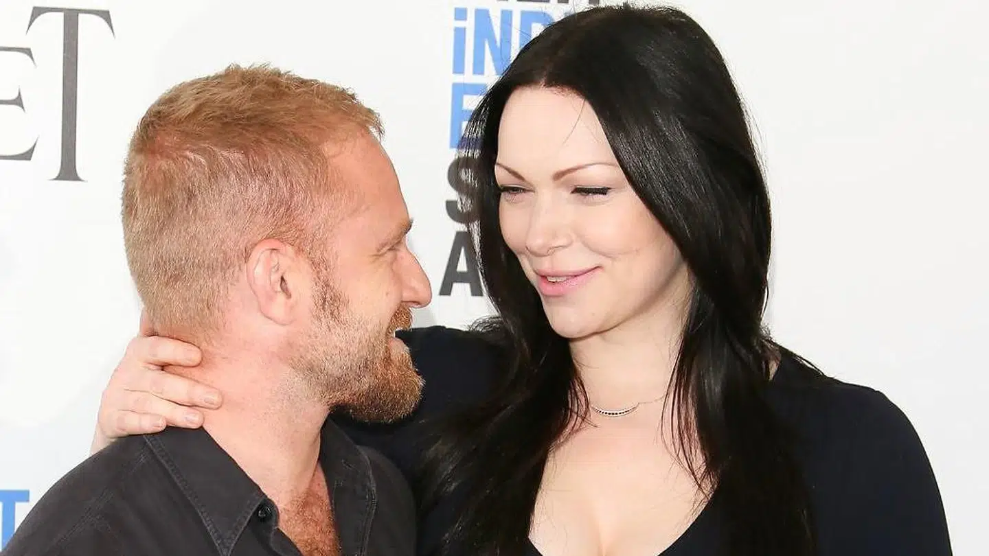 Laura Prepon med sin mand, skuespilleren Ben Foster, som hun har to børn med.