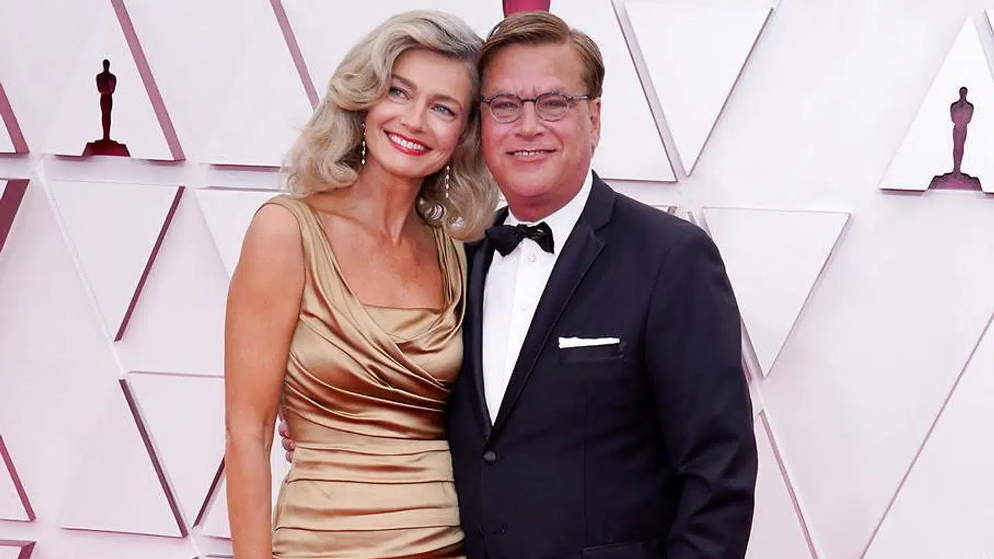 Paulina Porizkova med ekskæresten Aaron Sorkin.