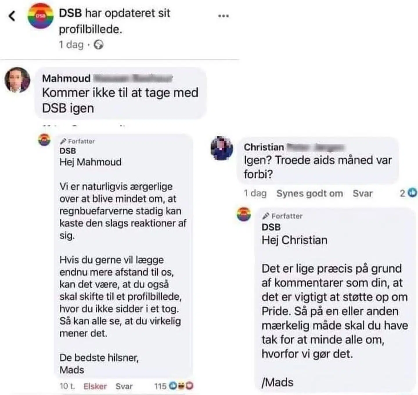 Det er eksempler som disse, Facebook-brugerne hylder Mads for.