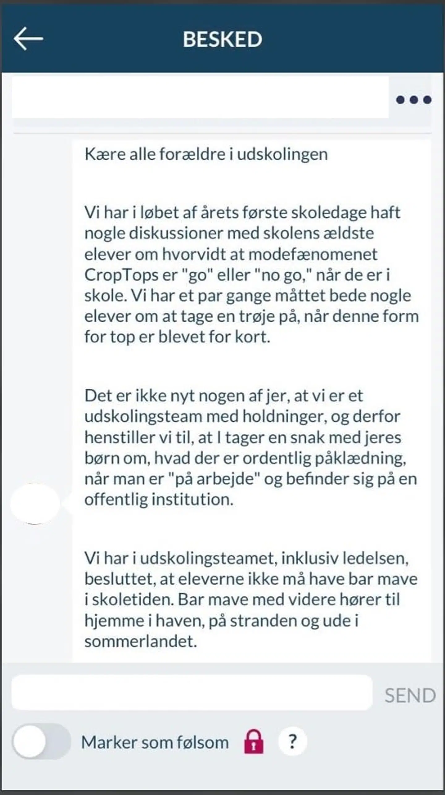 Det er denne besked, som udskolingseleverne på Firehøjeskolen har fået.