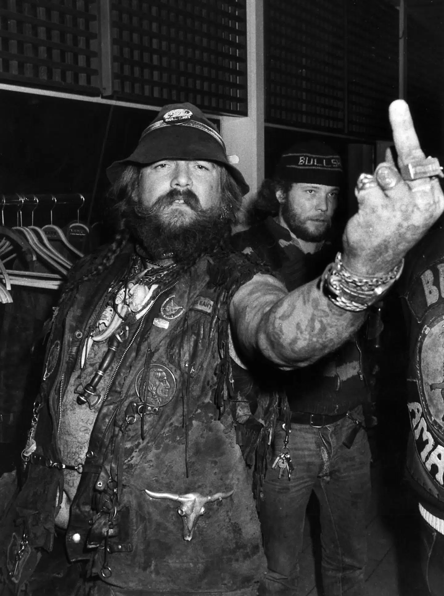 Rockerhøvding Anker Walter Marcus alias Høvding. Leder af rockergruppen Bull Shit på Amager. November 1983.