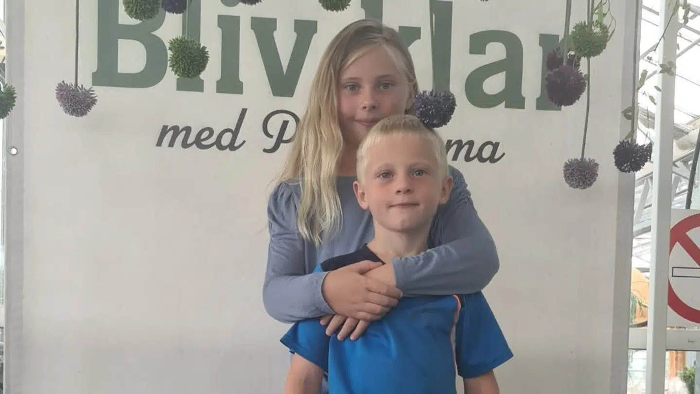 Mie Rasmussen, mor til Ida og Noa, har været bange for, at børnene ville blive drillet med, at de har 'gift i kroppen'. Foto: Privat.