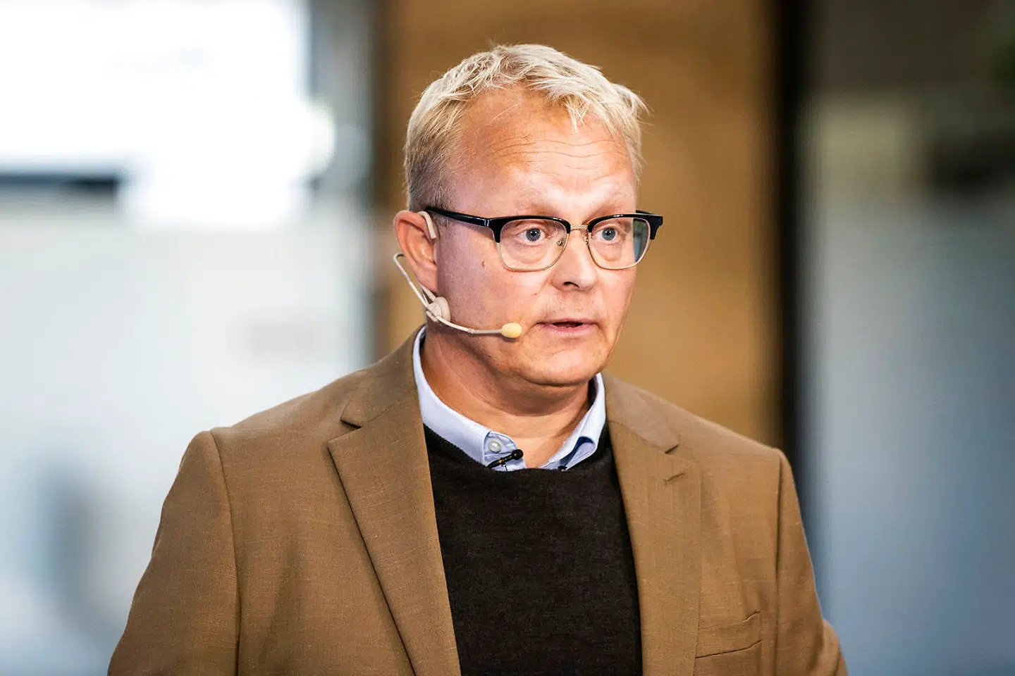 Professor ved Syddansk Universitet Sebastian Mernild ved pressemøde i anledning af, at FNs klimapanel, IPCC, udgiver sin sjette klimarapport, på SDU i Odense 9. august 2021. (Foto: Ida Marie Odgaard/Ritzau Scanpix)