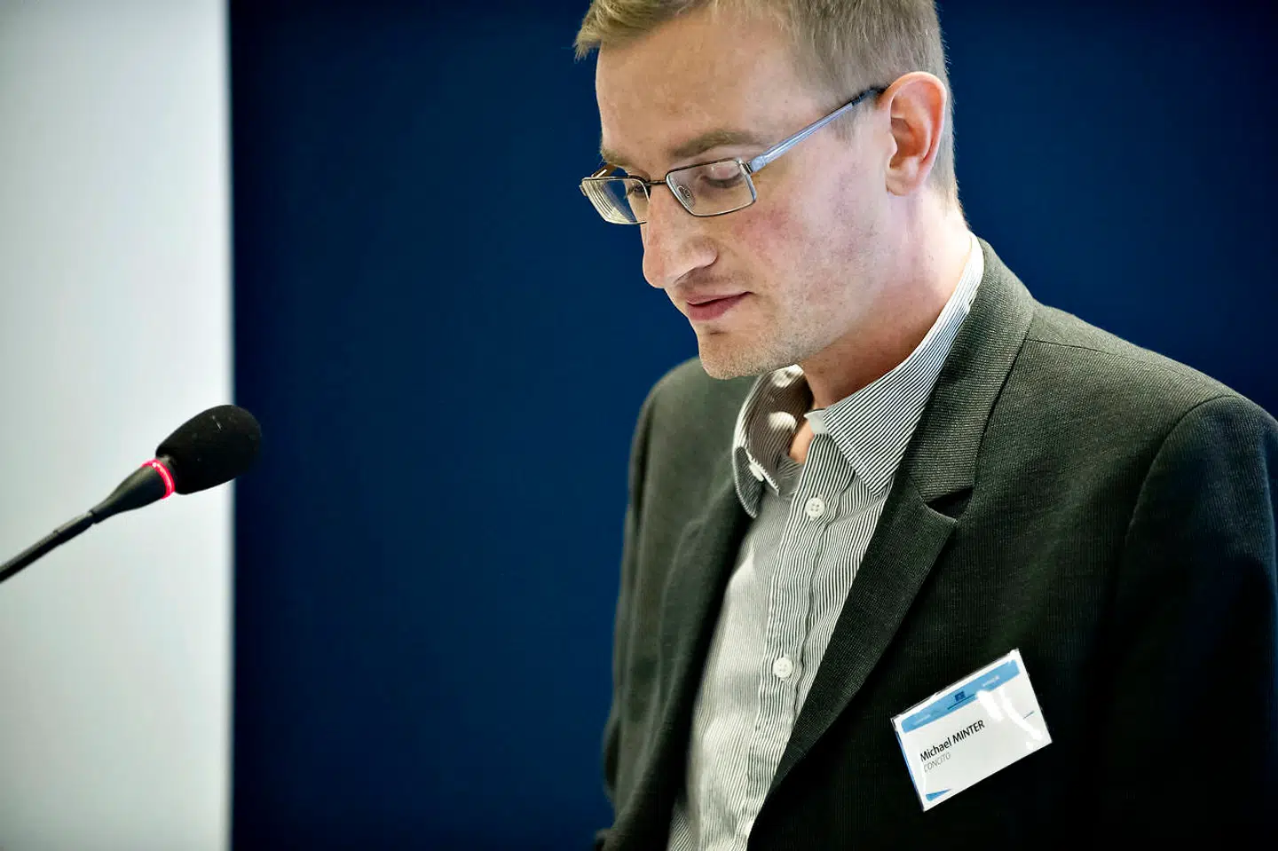 Torsdag 15. marts blev den europæiske forbrugerdag markeret ved en konference vedrørende bæredygtigt forbrug og bæredygtig produktion. Her ses Michael Minter, kommunikationschef for CONCITO, Danmarks grønne tænketank. (Foto: Torkil Adsersen/Scanpix 2012)