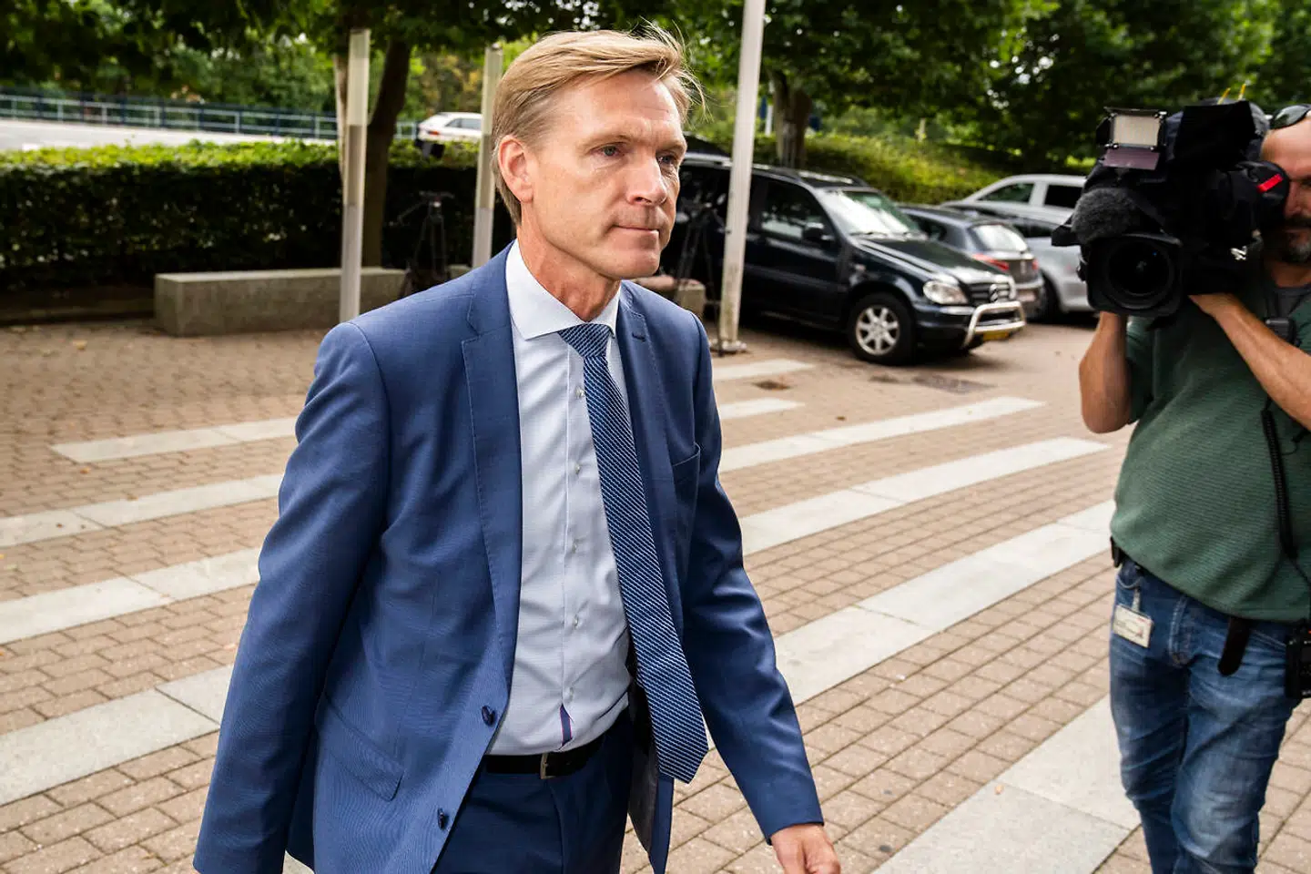Kristian Thulesen Dahl (DF) ankommer til retten i Lyngby hvor straffesag mod Dansk Folkepartis næstformand Morten Messerschmidt fortsætter mandag den 9. august 2021.. (Foto: Martin Sylvest/Ritzau Scanpix)