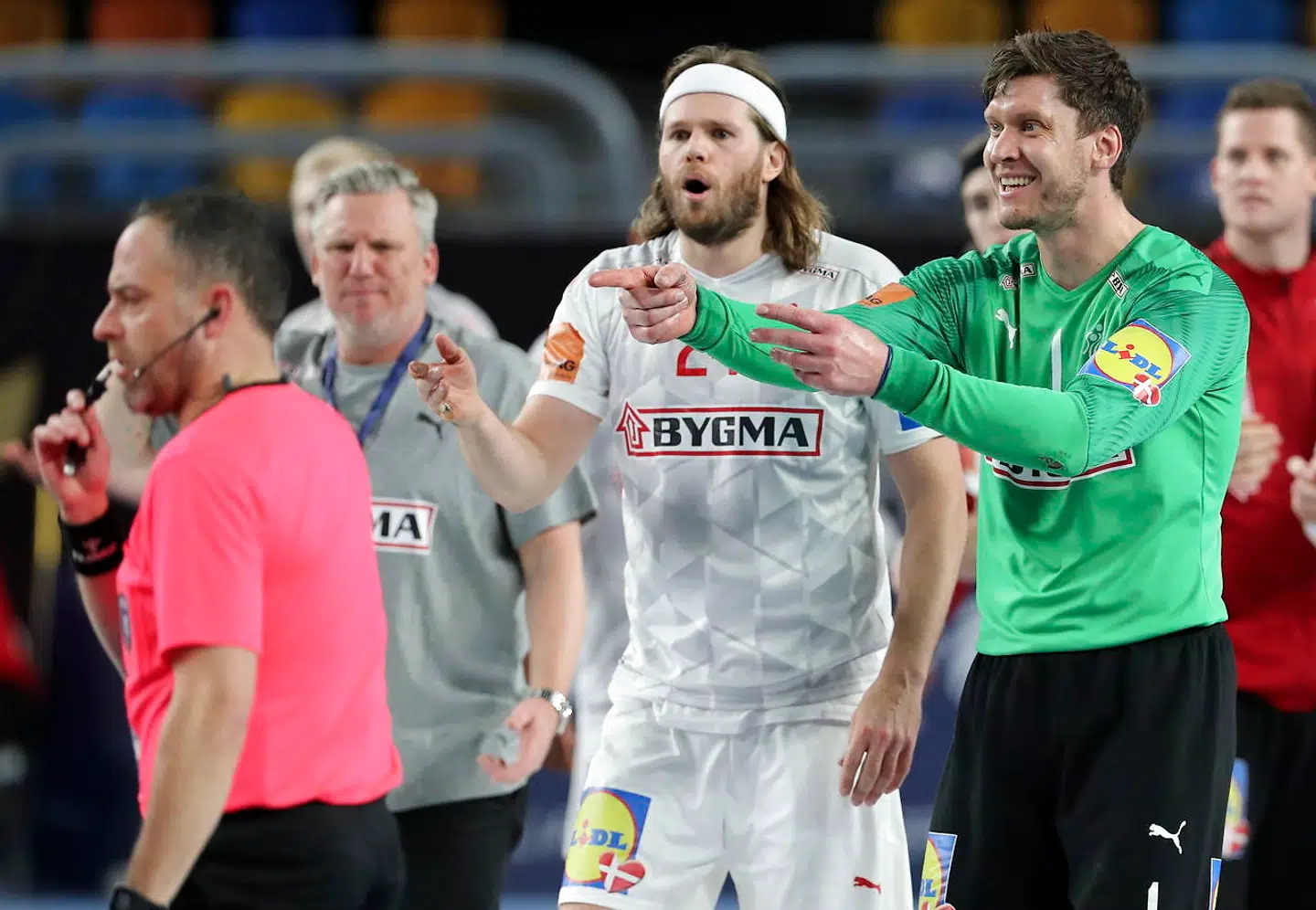Mikkel Hansen blev udvist for usportslig opførsel.