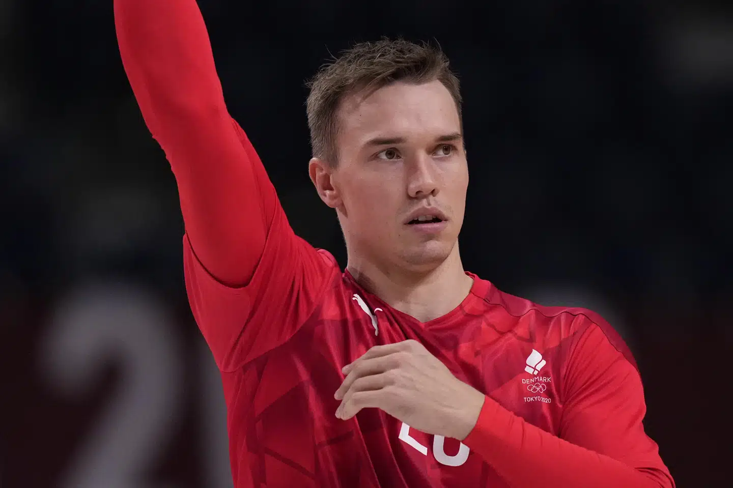 Lasse Andersson har været en fast del af det danske hold i Tokyo, hvor Danmark er nået til finalen. Her venter Frankrig. Pavel Golovkin/Ritzau Scanpix