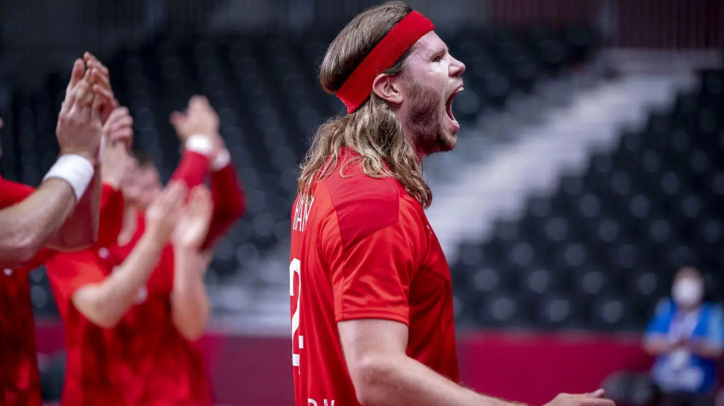 Mikkel Hansen efter semifinalen mellem Danmark og Spanien.