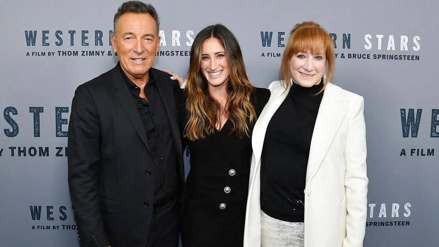 Bruce Springsteen (tv.), Jessica Springsteen og Patti Scialfa.